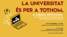 Jornada institucional pel Dia Internacional de les Persones amb Discapacitat